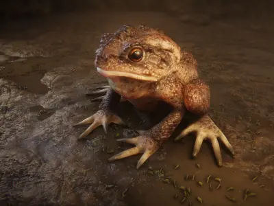 Frogs pack Low-poly 3D model