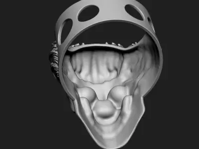 Skull ring jewelry bearded vol4 3D print model