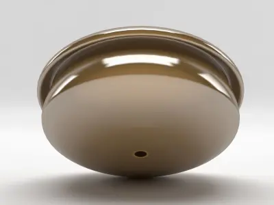 Plate gold bowl 3D model