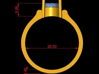 Stone Ring 3D print model get