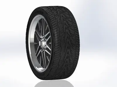 Wheels Schott Splitter 22inch for your scale model 3D print model