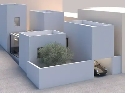 Contemporary Minimal Cubic House 3D model