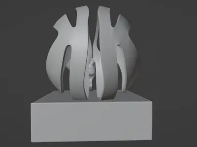 Pushing Man Figurine 3D print model