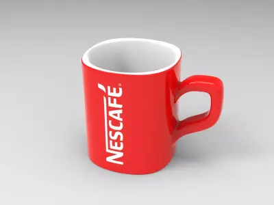 Nescafe Cup Low-poly 3D model