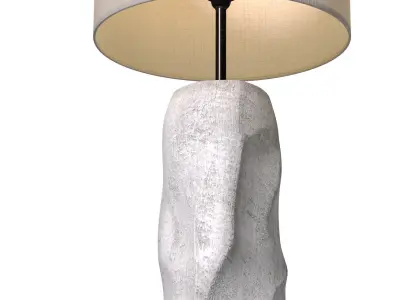 Stone Wabi-Sabi Sculptural Design Japane style Modern Floor Lamp 3D model