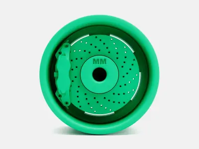 15x10 American Racing Hammer Wheel and Brake 3D print model