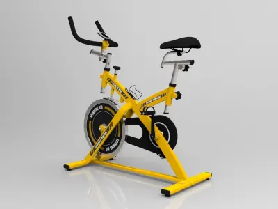 Stationary Spinning Bike 3D model