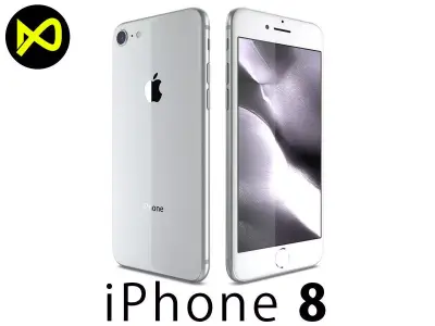 Apple iPhone 8 Silver 3D model