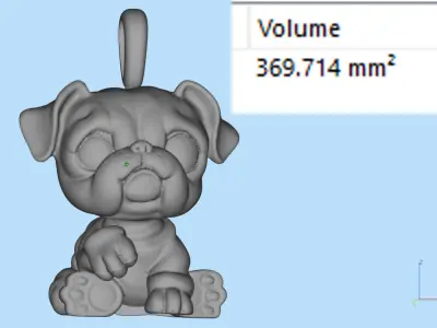 dog pendant 3D print model