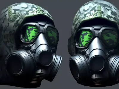 Helmet 3d model military combat Military Low-poly Low-poly 3D model 62