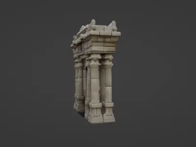 Ancient Temple Gate 3D Model   3D model