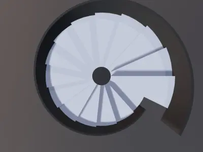 Spiral stair 2023-0002 3D model