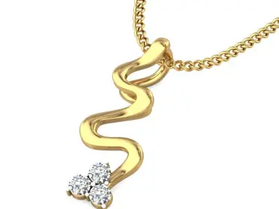 Solitaire Women Pendant 3dm STL OBJ FBX Renders Details 3D print model 78