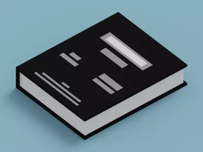 Voxel Black Book Low-poly 3D model