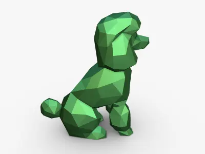Poodle figure 3D print model
