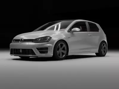 Golf R Low-poly 3D model