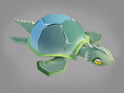 Turtle-Low Poly Character MAX 2011 Low-poly 3D model