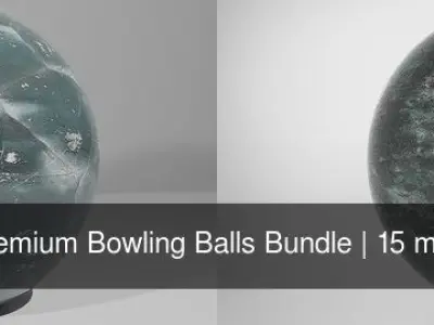 15 Premium Bowling Balls Bundle 3D Model Pack
