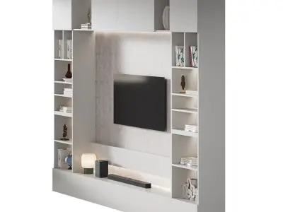 Modern TV Wall 027 3D model