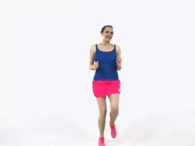 Dream 02F Running Jogging Sports Woman Low-poly 3D model