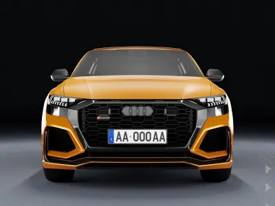 AUDI RS Q8 2021 Low-poly 3D model