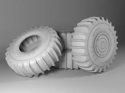  All terrain vehicle wheel SHERP 3D model