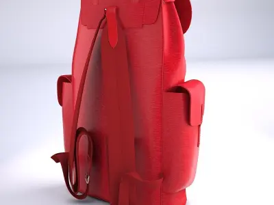 Supreme Louis Vuitton Bag Christopher Backpack PM Low-poly 3D model