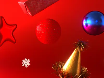 Christmas gift box 3D Model Collection low-poly 3d model Low-poly 3D model