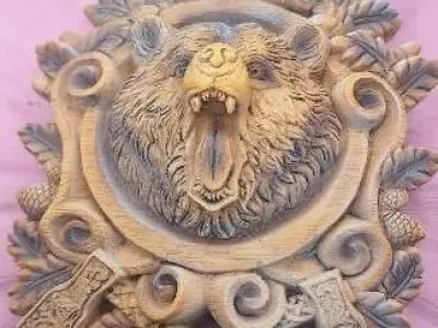 Viking Roaring Bear Wall Mounted 3D print model