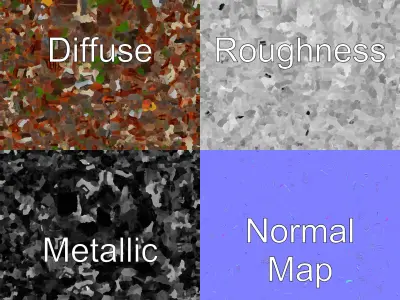 Abandoned Homestead Debris Environment model pack Low-poly 3D model