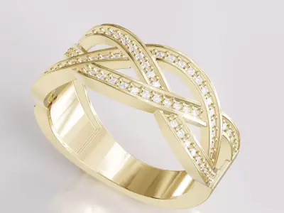 Jewelry Diamond Ring Model RG54 Free 3D print model
