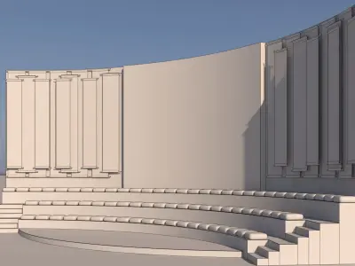 Arena with Scrolls 3D model