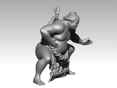 Sumo wrestling 3D print model