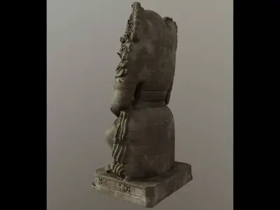 Ancient Stone Rakshasa - Game Ready Asset 3D model