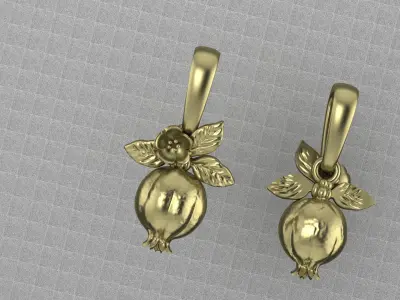 pomegranate pendant 3D print model 3D print model