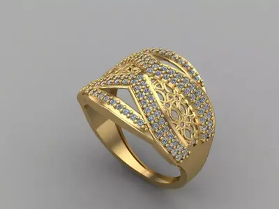 Women Ring 3DM Womens Ring 3d models 3D print model 3D print model 14