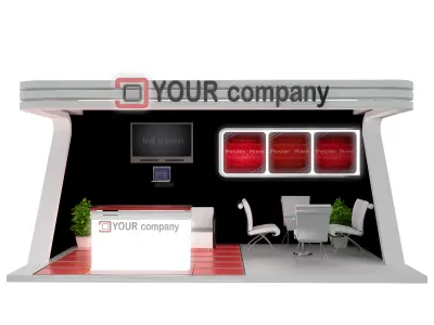 Booth Exhibition Stand a446a  3D model