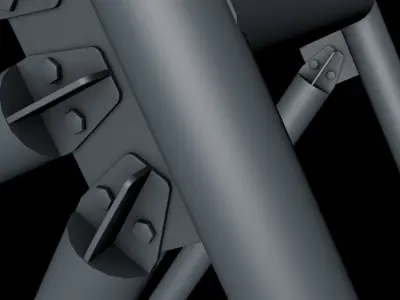 arched truss 3D model