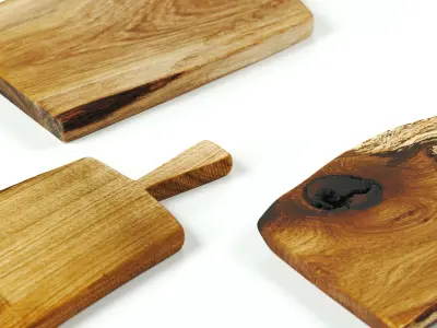 polypasta - lupadesign - cuttingboards oak set 3D model