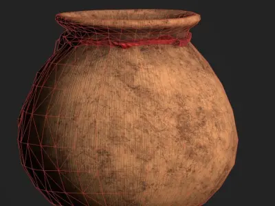 Old Chinese Food Jar 4K PBR GAMEREADY  Low-poly 3D model
