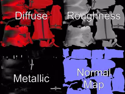 Classic Red Jacket model pack Low-poly 3D model