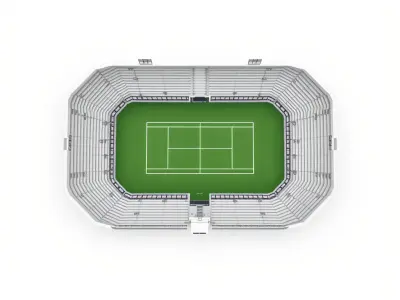 Tennis Stadium Arena D Model Pack for Games and Simulations Low-poly 3D model