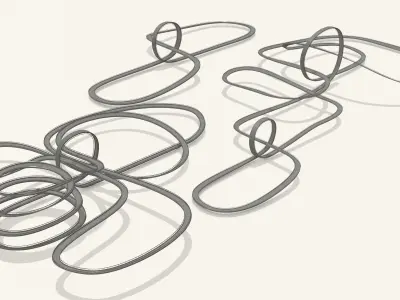 THREE ACROBATIC TRACKS 3D Model Pack