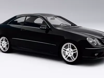 Mercedes-Benz CLK 55 AMG 2003 Low-poly 3D model