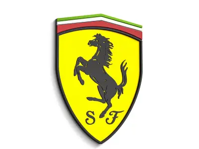 Ferrari Logo 03 3D print model