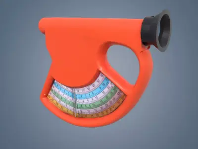 Brules altimeter Low-poly 3D model