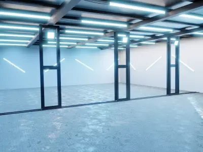 Car studio interior 3D model