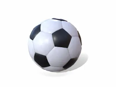 Generic Black and White Soccer Ball Low-poly PBR Free low-poly 3D model