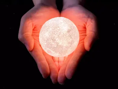 NASA CGI Moon Kit 2019 Moon Lamp 900mm 3D print model