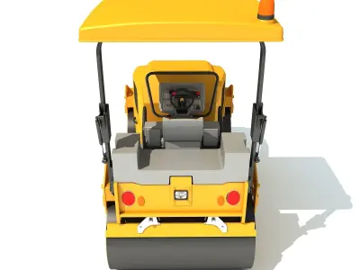 Tandem Vibratory Road Roller 3D model